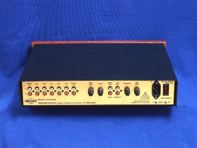 REDGUM RGH900P pre amplifier rear view